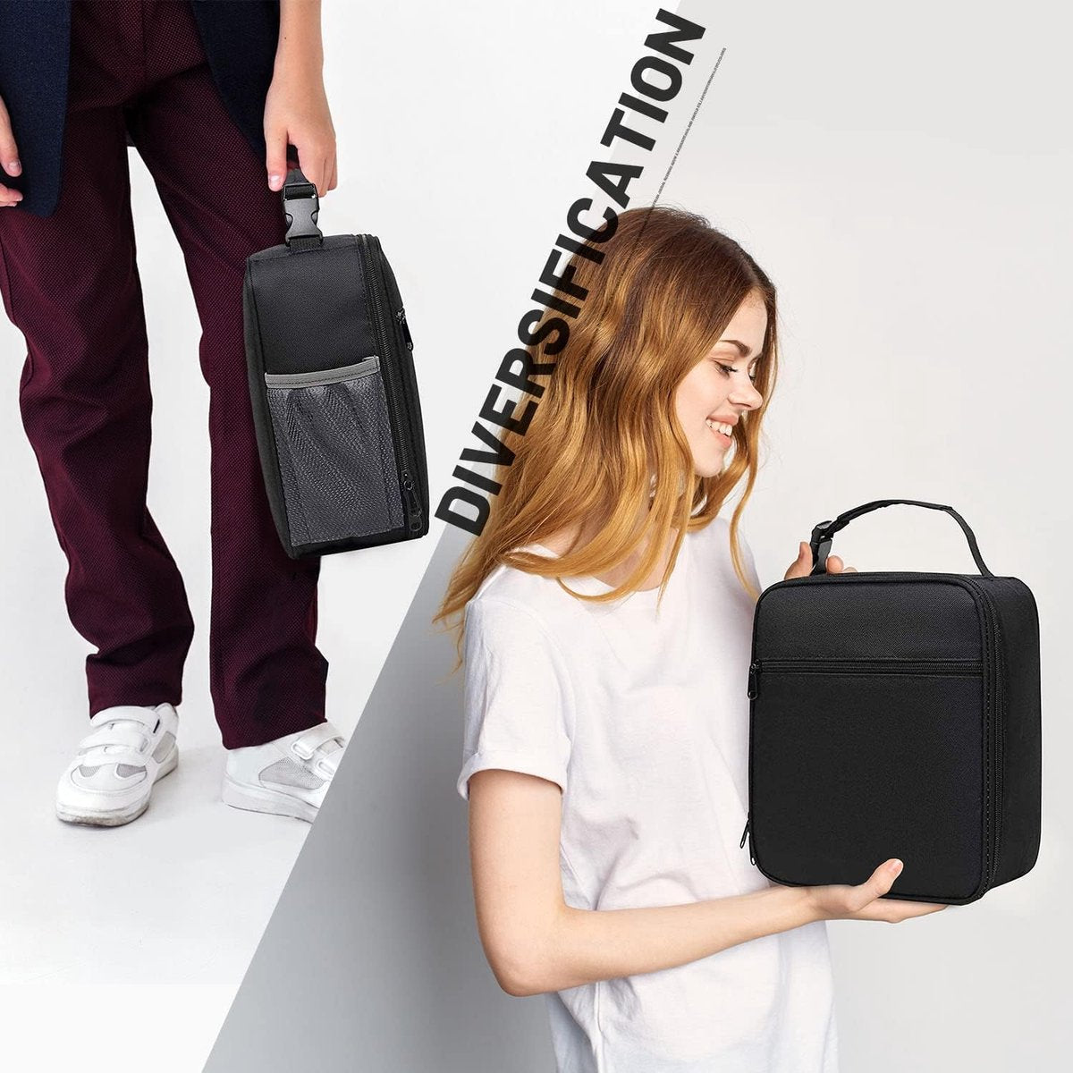 Lunch bag - Adult lunch bag - Insulated backpack - Picnic bag - Lunch bag for girls - 6.5L lunch box for boys - Insulated bag - Keeps food fresh - Office - school - picnic (black) - Image 6