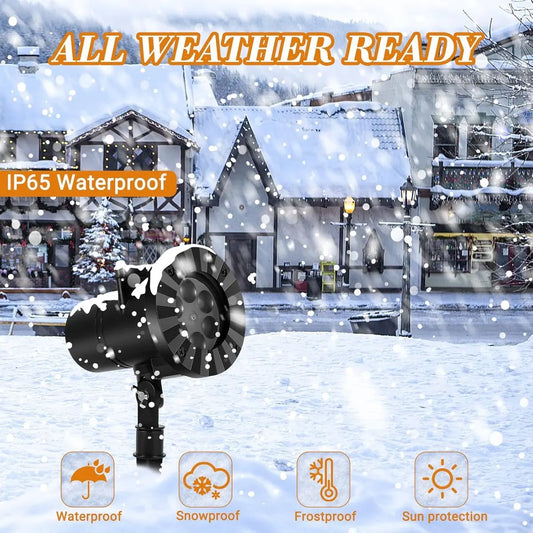Projector - Projection Lamp - Halloween Decoration - Outdoor Christmas Projector - Halloween Projector - IP65 Waterproof LED Projection Lamp - For Christmas, Halloween, Outdoor Decorations and Club Parties - Image 4