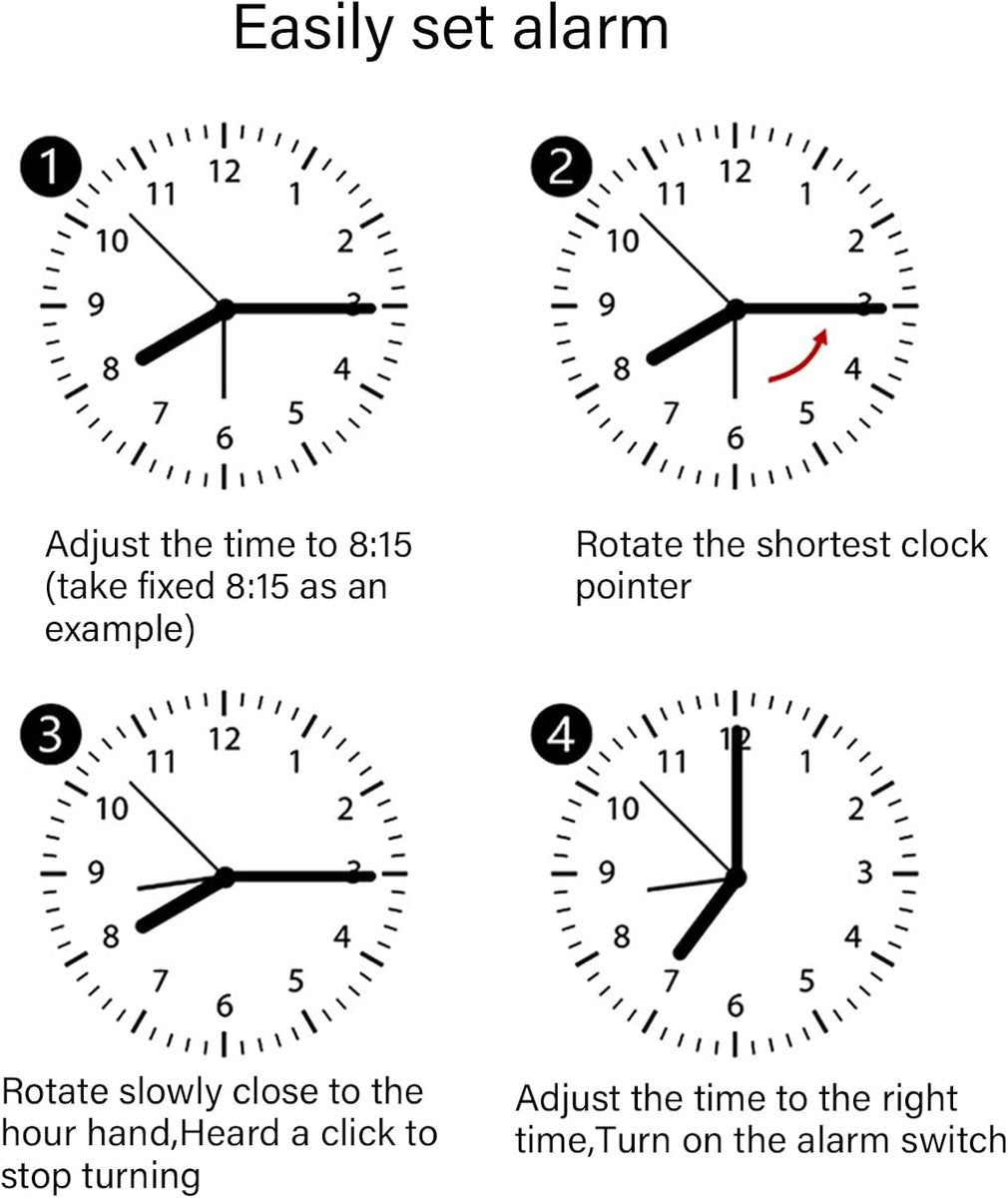 Wekker - digital alarm clock - children's alarm clock - alarm clocks - mechanical alarm clock - silent movement - with night light and snooze function - ideal for deep sleepers - Image 3