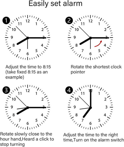 Wekker - digital alarm clock - children's alarm clock - alarm clocks - mechanical alarm clock - silent movement - with night light and snooze function - ideal for deep sleepers - Image 3