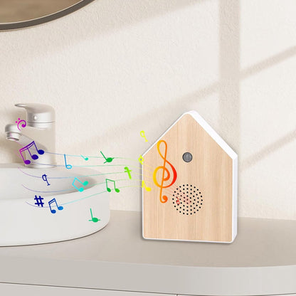 Motion detectors with nature sounds - Wall-mounted housing - Nature sounds - Birdsong - Songs - Suitable for hallways, bathrooms, guest rooms, toilets, and relaxation areas - Solid wood panels - Image 4