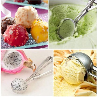 Stainless steel ice cream scoop – Spherical scoop for fruit, cookies and ice cream sorbets - Image 7