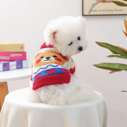 Dog Coat - Dog Sweater - Warm Winter Dog Clothes - Knitted Sweater - Dog Pullover - Lightweight and Warm Cat Sweater - Perfect for Chihuahuas - Birthday Clothes - Christmas Decorations - Christmas - Size L - Image 4