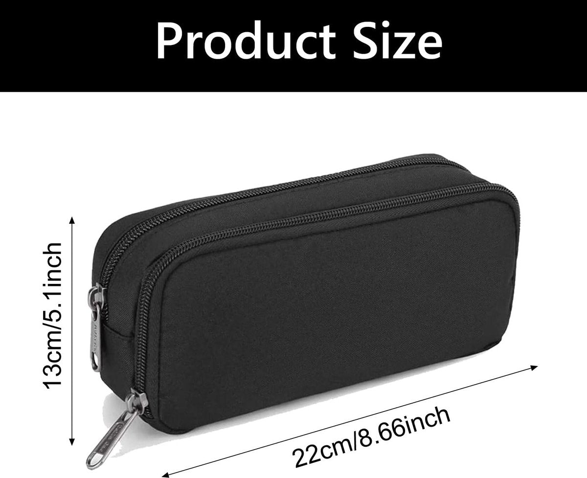 Pencil case - Pencil case - Pencil case - Pencil case for boys and girls - School pencil case - Large pencil case - Pencil cases for school - Black - Image 2