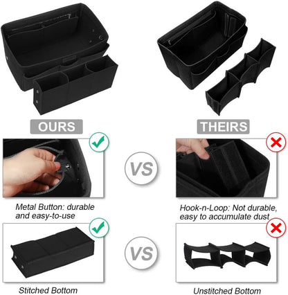Handbags, shopping bags, women's bag with storage pouch, black - Image 4