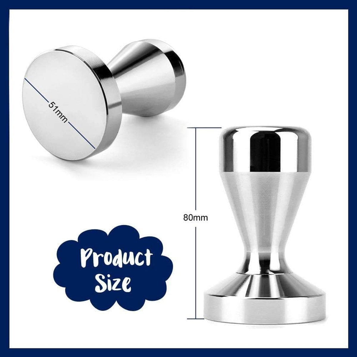 Coffee press - 51 mm coffee press - Ergonomic filter holder - Basis stainless steel espresso press - Coffee maker accessory - For 51 mm filter holders - Image 2