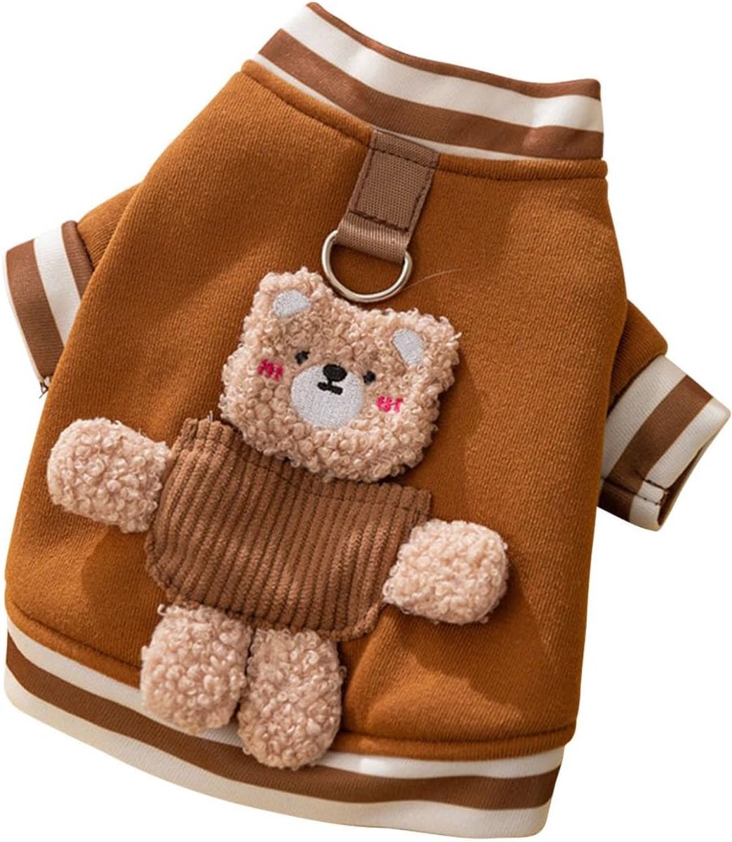 Dog Coat - Dog Sweater - Dog Clothes with D-Ring - Warm Winter Sweater - Soft Sweatshirt - Warm Winter Dog Clothes - Perfect for Small Dogs and Cats - Size M - Christmas Decorations