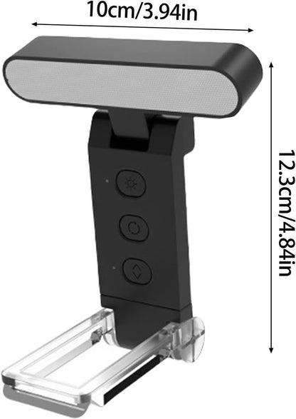 Book Reading Light - LED Reading Light with Clip - Clip-on Spotlight - Rechargeable - 5 Settings - Soft and Silky - Bedside Lamp - For Book / Bedroom / Office - Black - Image 5