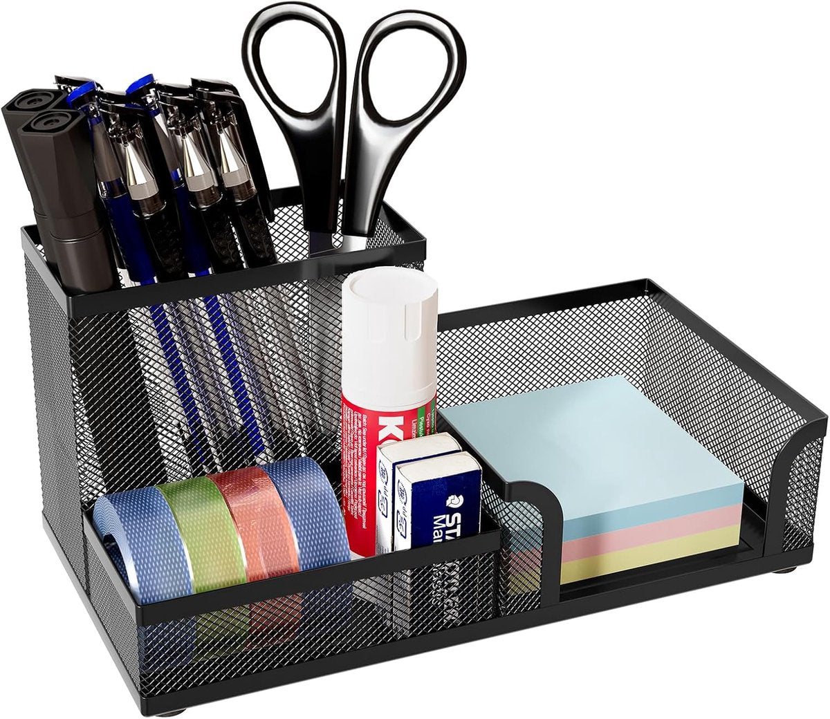 Pencil holder - Office accessories - Desk organizer - Pencil holder - Mesh - Metal - Desk - Desk organizer - Black - Image 2