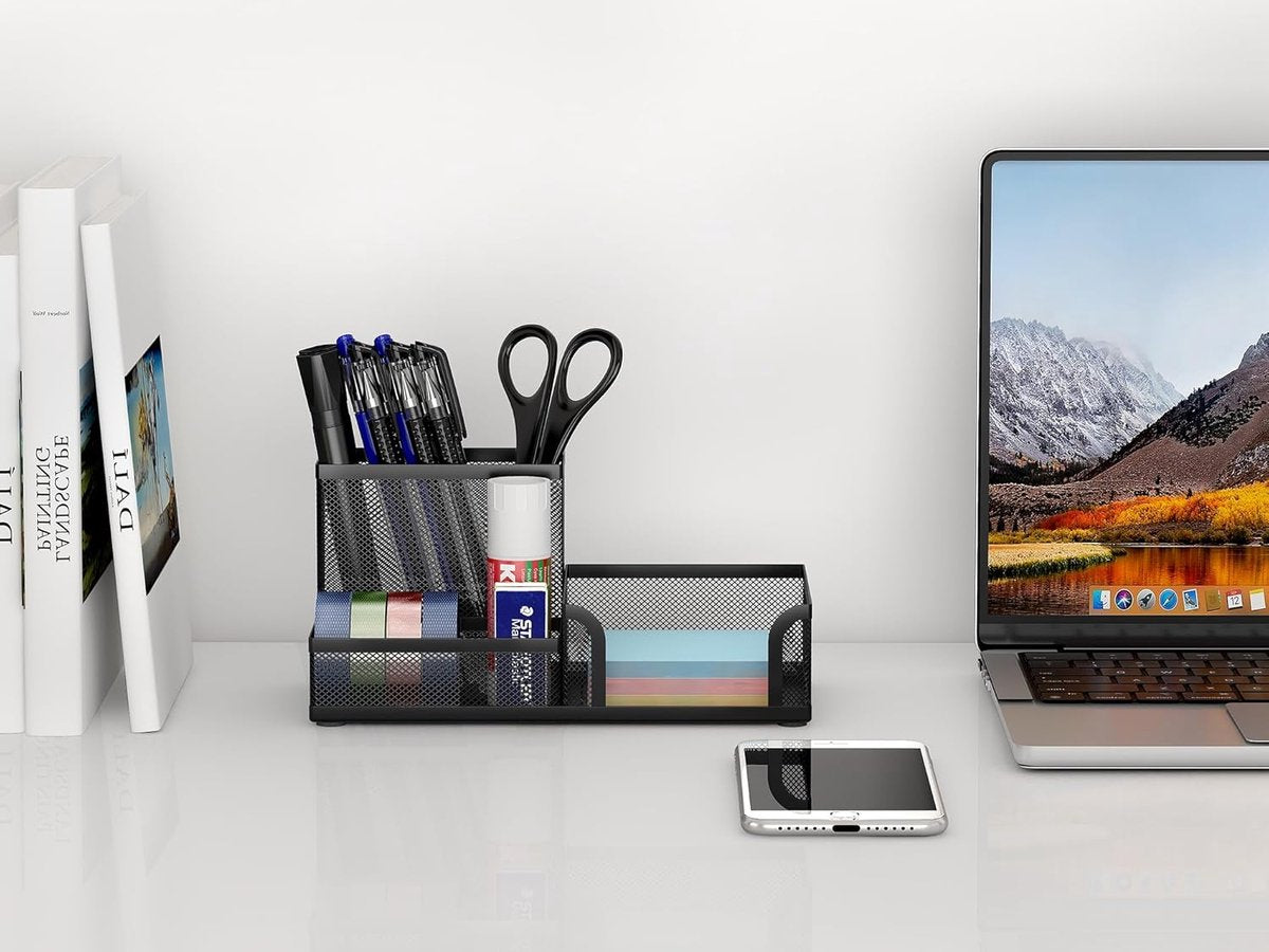 Pencil holder - Office accessories - Desk organizer - Pencil holder - Mesh - Metal - Desk - Desk organizer - Black - Image 5