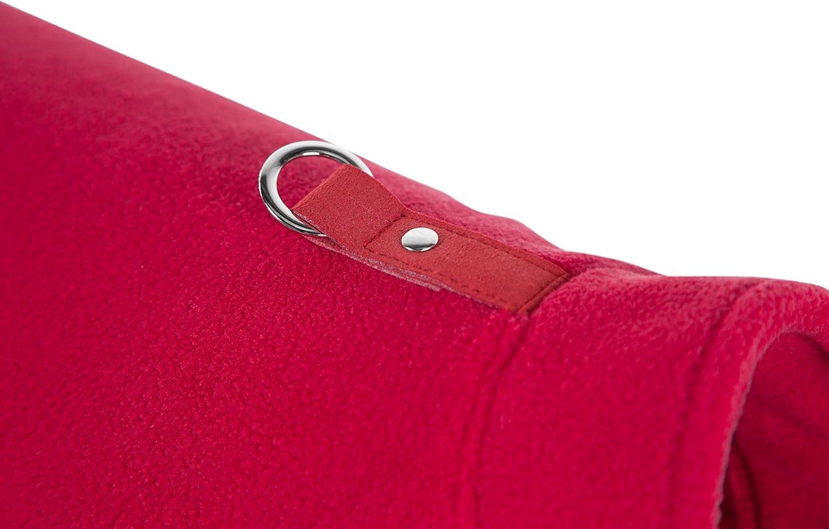 Dog Coat - Fleece Dog Vest - Winter Dog Coat - Warm Dog Coat - Fleece Dog Sweater - Ring Leash - Perfect for Small and Medium Dogs - Red - Size M - Image 4