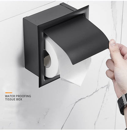 Toilet paper holder - Integrated toilet paper holder - Silver toilet paper holder - Toilet paper holder - Toilet paper holder - Stainless steel - For bathroom - Toilet paper holder - Image 3