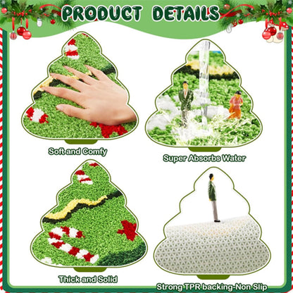 Rugs - Christmas Kitchen Rugs - Snowman and Gingerbread Man Rugs - Christmas Tree Bath Mats - Non-Slip Doormats - Winter Rugs - Perfect for the Bathroom - Home Decor - Party Decorations - Christmas - Image 3