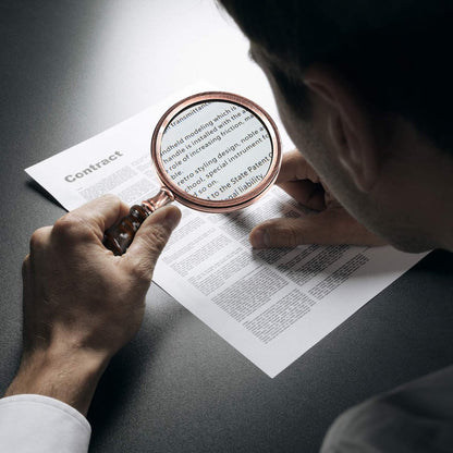 Magnifying glass - 10x magnification - 8.5 x 22.5 cm - wooden handle - Vintage - best reading magnifier - Image 4