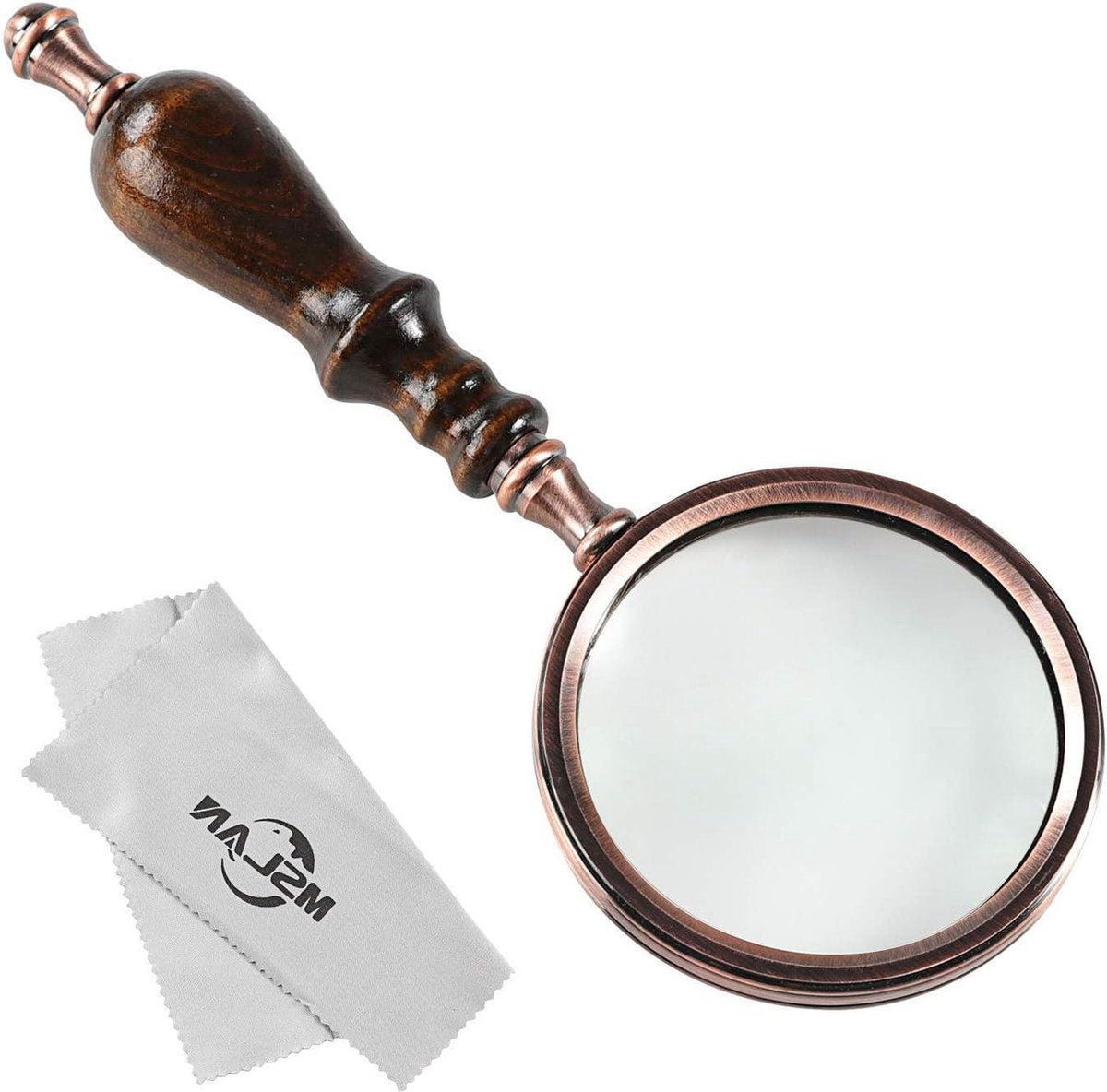 Magnifying glass - 10x magnification - 8.5 x 22.5 cm - wooden handle - Vintage - best reading magnifier - Image 7