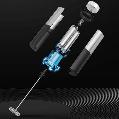 Milk Frother - Milk Frother - Manual Milk Frother - Electric Milk Frother - Milk Frother with Stand - Portable Beverage Mixer - Efficient Foaming Lance - Professional Whisk - Create the Perfect Coffee Foam - Image 4