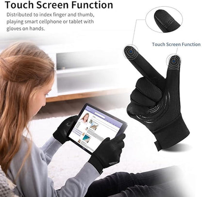 Gloves - Winter Gloves - Cycling Gloves - Running Gloves - Outdoor Sports Gloves - Children's Winter Gloves - Touchscreen Compatible - Thick, Waterproof, Windproof and Non-Slip - Warm Fleece - Gift for Boys and Girls - Image 6