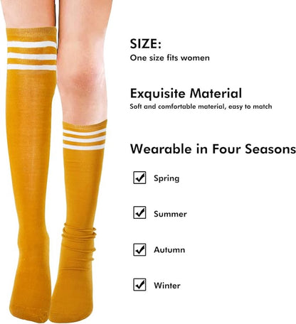 Socks - Women's Knee-High Socks - High Knee-High Socks - Sexy Socks - Women's Knee-High Socks - Stockings - Leg Warmers - Casual Outfit - Role Play - 6 Pairs - Image 4