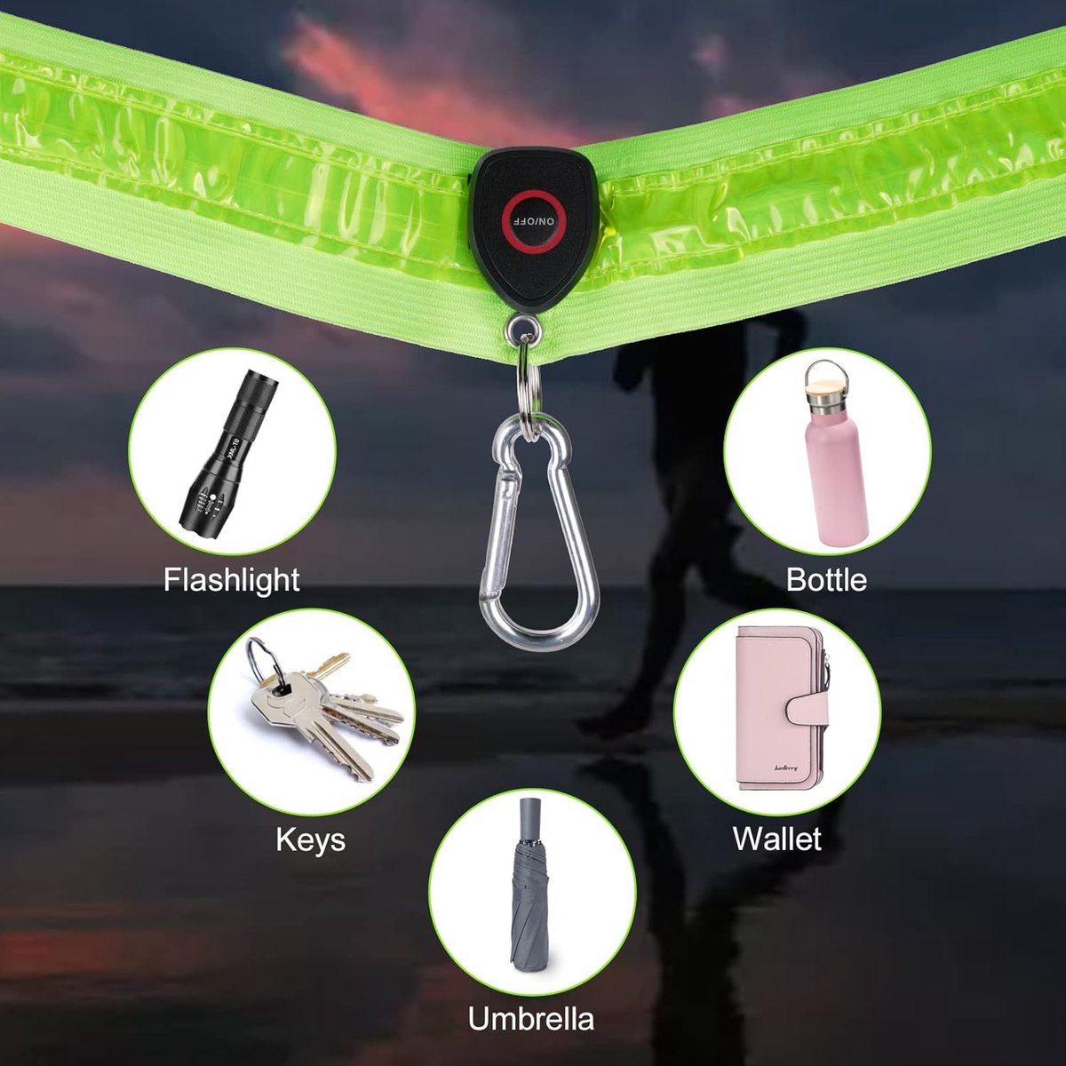 Running light - Chest light - Sports running light - Chest walking light - USB rechargeable - Running vest - Image 2