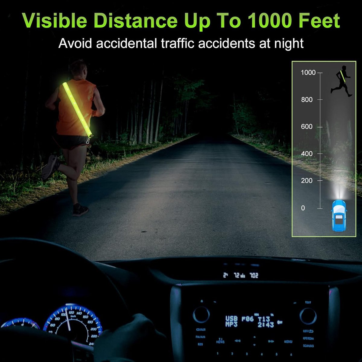 Running light - Chest light - Sports running light - Chest walking light - USB rechargeable - Running vest - Image 6