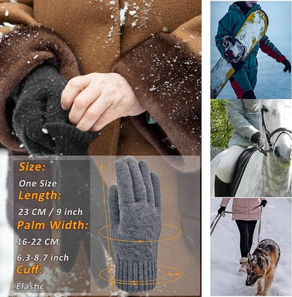 Gloves - Winter Gloves - Cycling Gloves - Winter Gloves - Women's Touchscreen Fleece Gloves - Warm Gloves - Outdoor Sports Gifts for Men and Women - Image 3