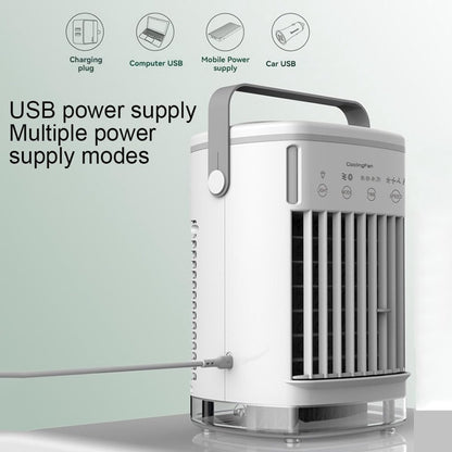 Fan - Small fan - Portable air cooler - Mini mobile air conditioner - Personal evaporative air cooler - Timer function and 7 LED lights - Air coolers for home, office and bedroom - Image 2