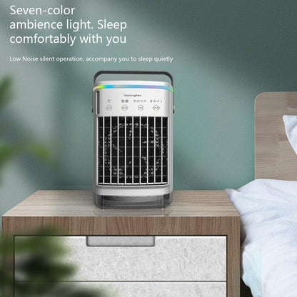 Fan - Small fan - Portable air cooler - Mini mobile air conditioner - Personal evaporative air cooler - Timer function and 7 LED lights - Air coolers for home, office and bedroom - Image 3
