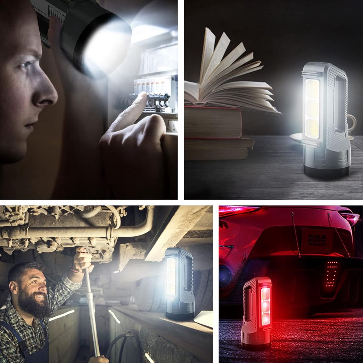 Rechargeable LED flashlight, powerful 6000 lumen outdoor emergency flashlight with 6 modes, USB data cable, IPX4 waterproof flashlight, suitable for camping/home/emergency use. - Image 3