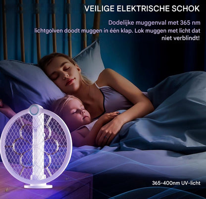 Electric Mosquito Swatter - Electric Fly Swatter - 2-in-1 Super Power V Electric Fly Swatter - 1200 mAh - Rechargeable Electric Fly Swatter - 180° Rotation - Type-C Charging Cable - Image 4
