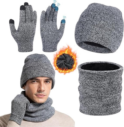 Beanie - Cotton beanie - Warm winter beanie - Scarf - Gloves - Touchscreen gloves - Ski mask - 3-in-1 beanie - Snowboard, skate, riding - Windproof and warm - Soft and comfortable - Warm fleece lining - Neck warmer - Image 2
