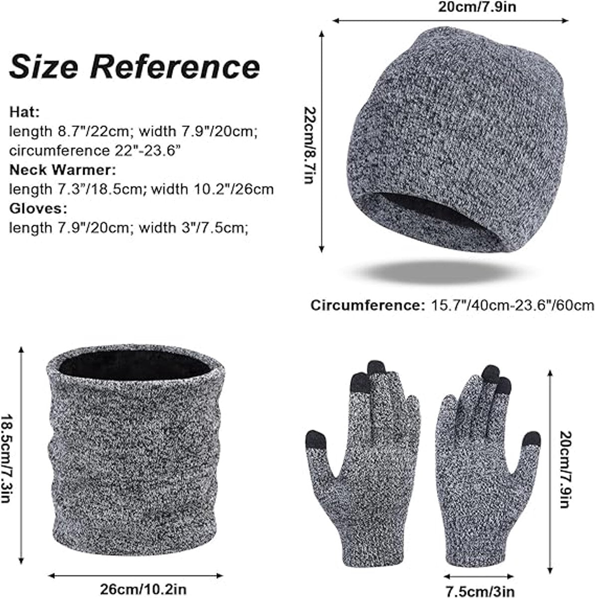 Beanie - Cotton beanie - Warm winter beanie - Scarf - Gloves - Touchscreen gloves - Ski mask - 3-in-1 beanie - Snowboard, skate, riding - Windproof and warm - Soft and comfortable - Warm fleece lining - Neck warmer - Image 3