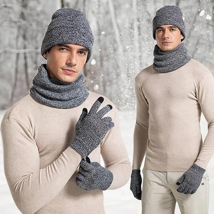 Beanie - Cotton beanie - Warm winter beanie - Scarf - Gloves - Touchscreen gloves - Ski mask - 3-in-1 beanie - Snowboard, skate, riding - Windproof and warm - Soft and comfortable - Warm fleece lining - Neck warmer - Image 6
