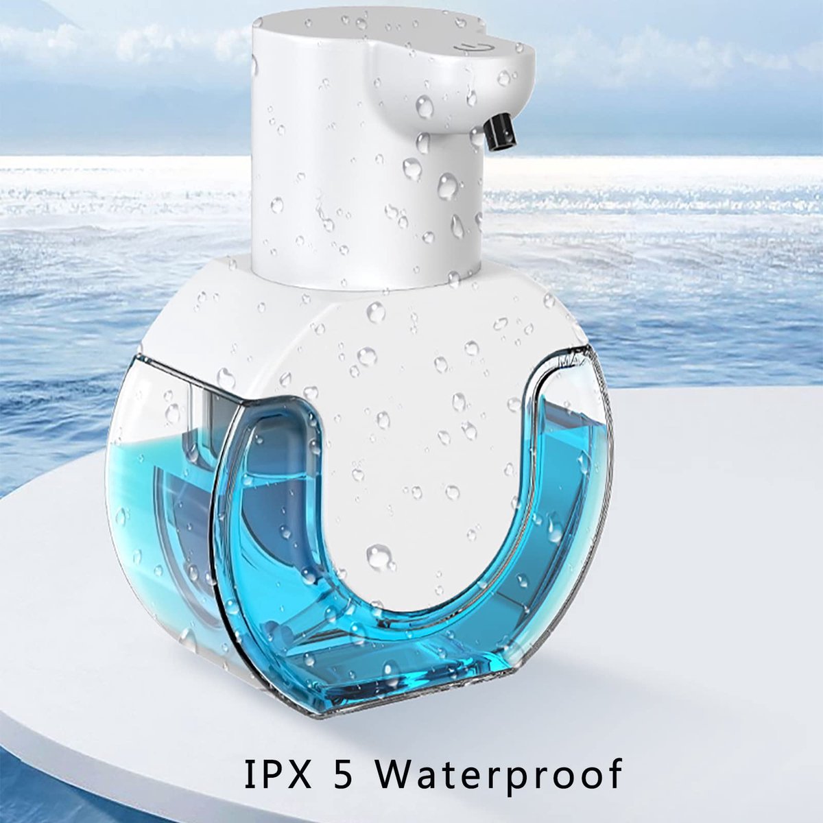 Automatic soap dispenser - 420 ml - USB rechargeable - Automatic foam dispenser - Foam technology - Infrared sensor - Suitable for bathroom, kitchen and office - Wit - Image 5