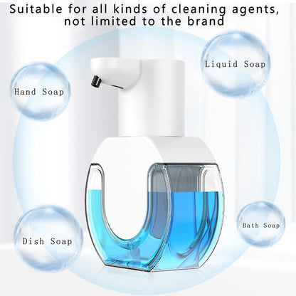 Automatic soap dispenser - 420 ml - USB rechargeable - Automatic foam dispenser - Foam technology - Infrared sensor - Suitable for bathroom, kitchen and office - Wit - Image 7