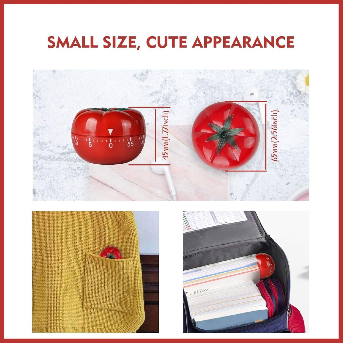 Mechanical Kitchen Timer with Tomato-Shaped Countdown - Image 4