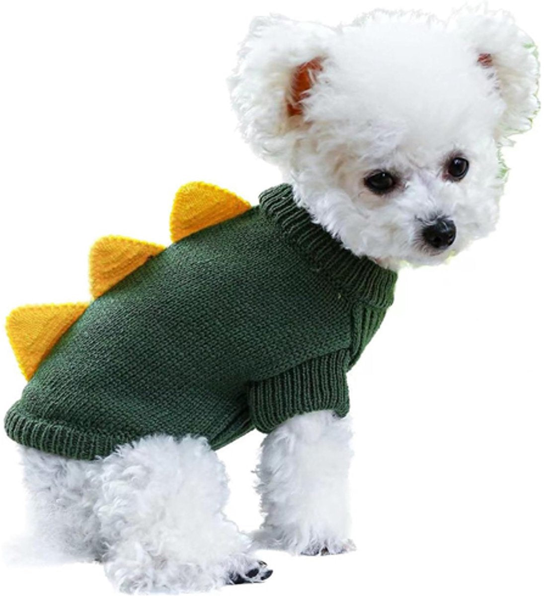 Dog Coat - Dog Sweater - Sweaters for Small Dogs - Dog Sweater - Cute Dinosaur Sweater - Soft and Comfortable Winter Clothes - Warm Knit Cat Sweater - Perfect for Christmas - Puppy Shirts - Christmas - Size L