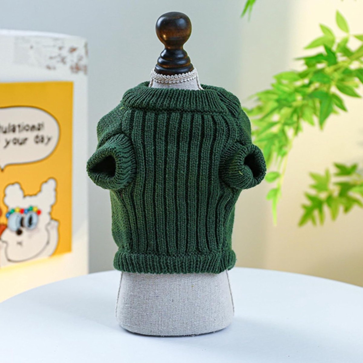 Dog Coat - Dog Sweater - Sweaters for Small Dogs - Dog Sweater - Cute Dinosaur Sweater - Soft and Comfortable Winter Clothes - Warm Knit Cat Sweater - Perfect for Christmas - Puppy Shirts - Christmas - Size L - Image 3