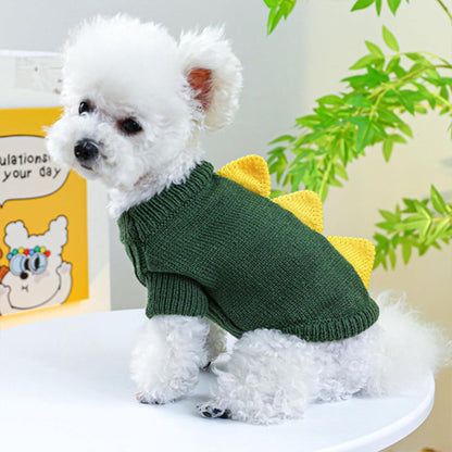 Dog Coat - Dog Sweater - Sweaters for Small Dogs - Dog Sweater - Cute Dinosaur Sweater - Soft and Comfortable Winter Clothes - Warm Knit Cat Sweater - Perfect for Christmas - Puppy Shirts - Christmas - Size XL - Image 2