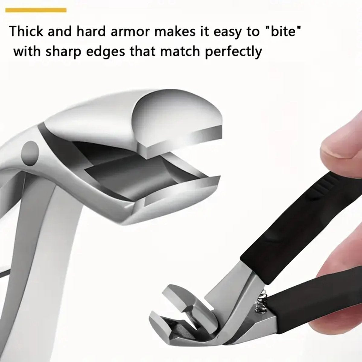 Nail clippers - Stainless steel pedicure tool - Heavy-duty nail clipper set - Includes a nail file, cuticle nipper, and pedicure tool - Classic black handles - Set of 5 - For ingrown and thick nails - Image 3