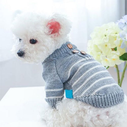 Dog Coat - Dog Sweater - Dog Jumpsuit - Cat Overalls - Striped Puppy Sweater Coat - Puppy Pyjamas - Dog Sweatshirt - Perfect for Party Costumes - Grijs - Party Decoration - Christmas - Size XL - Image 5
