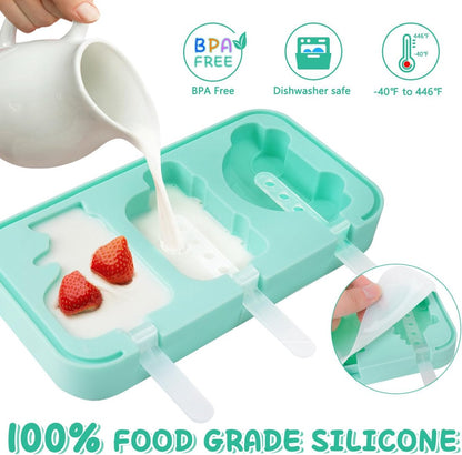 Silicone Ice Pop Mold - Set of 2 Ice Pop Molds - 12 Ice Pops - Ice Pop Molds for Kids and Adults - Ice Pop Mold Set - BPA Free - Image 5