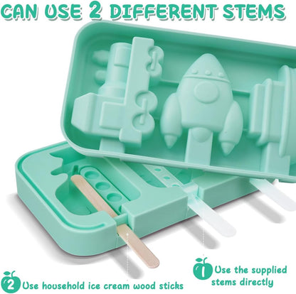 Silicone Ice Pop Mold - Set of 2 Ice Pop Molds - 12 Ice Pops - Ice Pop Molds for Kids and Adults - Ice Pop Mold Set - BPA Free - Image 6