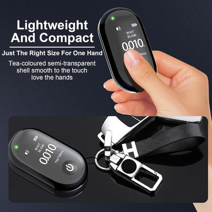 Breathalyzer - Rechargeable breathalyzer - Digital breathalyzer - Digital breathalyzer without mouthpiece - Breathalyzer with detector - Alarm with LED display - Image 4