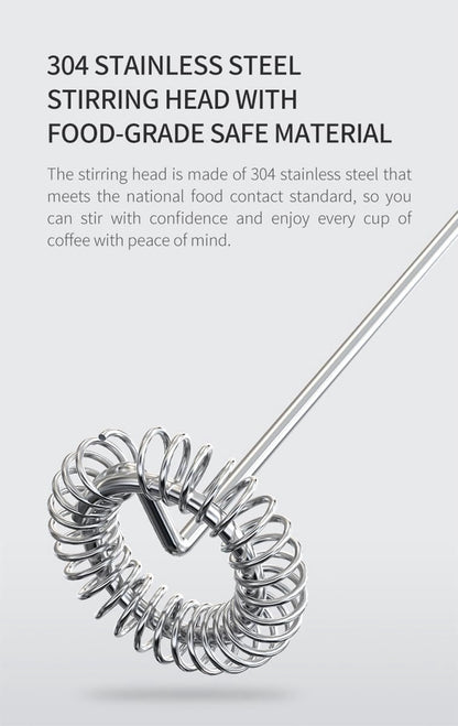 Milk frother - Milk frother - Electric milk frother - Milk frother with stand - Portable battery-operated milk frother - Manual milk frother with stand - Handheld frother for coffee blender - For lattes, cappuccinos, and coffee cream - Image 5