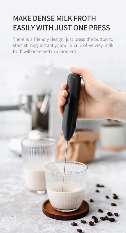 Milk frother - Milk frother - Electric milk frother - Milk frother with stand - Portable battery-operated milk frother - Manual milk frother with stand - Handheld frother for coffee blender - For lattes, cappuccinos, and coffee cream - Image 6