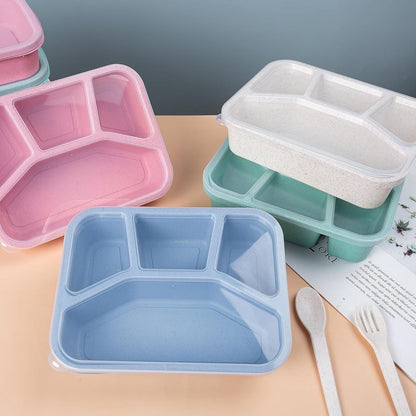 Lunch boxes - adult lunch box - child lunch box - snack box - 4-pack - compact - stackable - four colors - BPA-free, reusable - designed for portion control - School and restaurant meals - Image 4