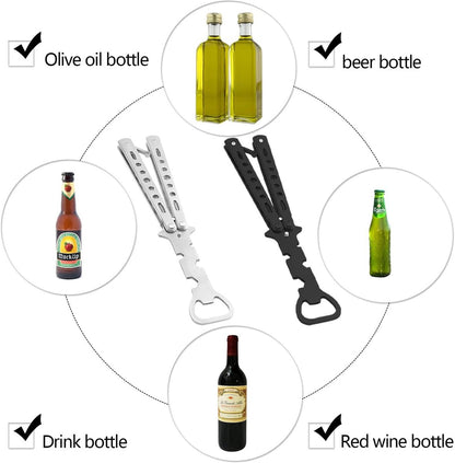 Bottle opener - set of 2 bottle openers - butterfly bottle opener - beer bottle opener - multifunctional bottle opener - butterfly bottle opener - for beer - soft drinks - cocktail shaker bar supplies - Image 7