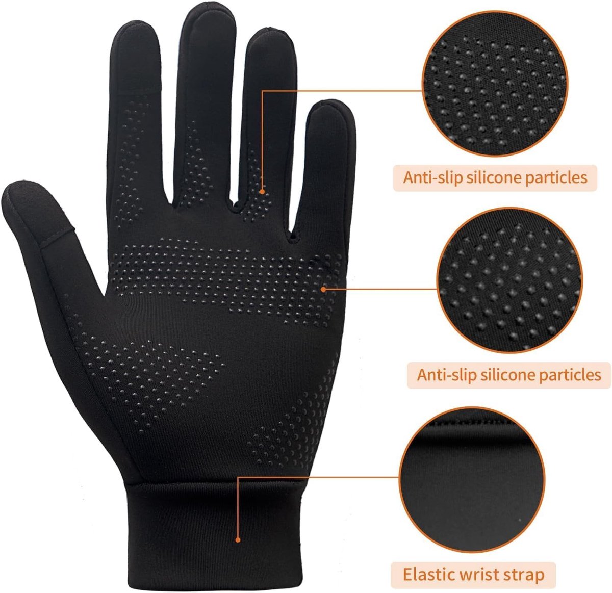 Handlebar muffs - Gloves - Scooter handlebar muffs - Hand warmers for cycling - Winter running gloves for men and women - Touchscreen compatible - Non-slip and lightweight - Suitable for cycling, sports and driving - Black - Image 4
