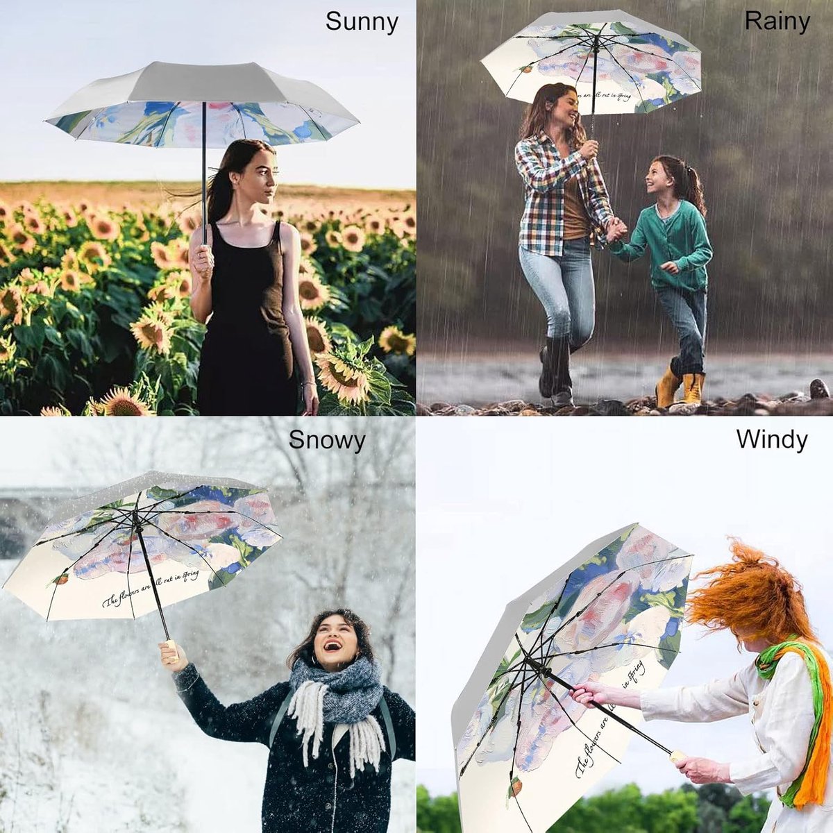Automatic umbrella, parasol, automatic folding anti-ultraviolet umbrella for women, windproof and rainproof, mini umbrella, 8-rib umbrella, suitable for adults and children, travel parasol - Image 3