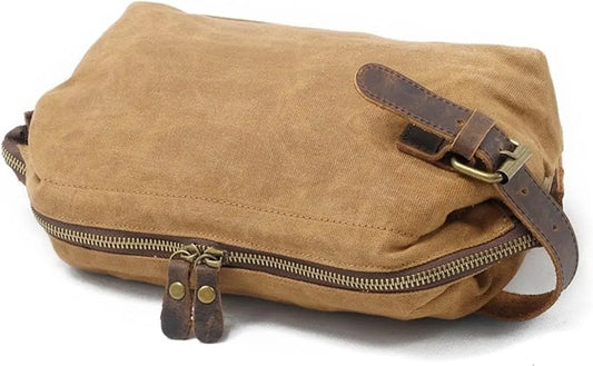 Men's Toiletry Bag - Women's Toiletry Bag - Toiletry Bag with Hook - Waterproof Vintage Canvas - Suitable for Men and Women - Makeup Bag - Travel Toiletry Bag